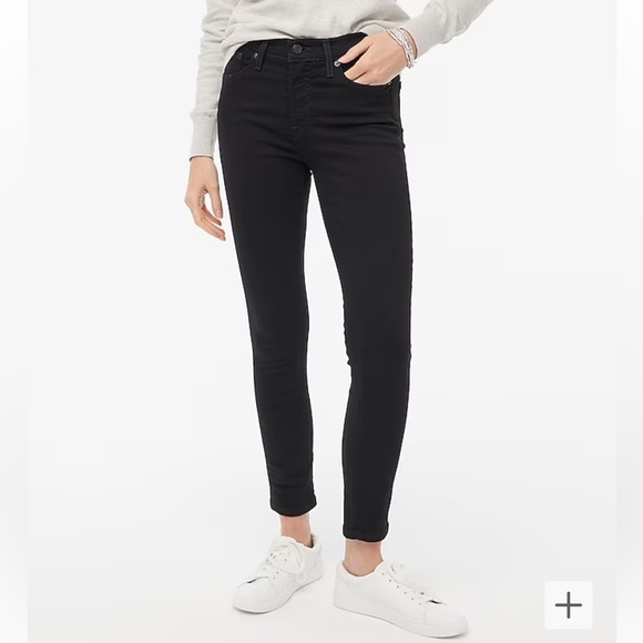 J. Crew 8" mid-rise black skinny jean in signature stretch - Picture 2 of 6